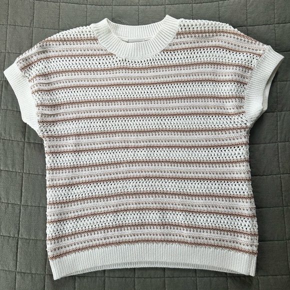 Varley Ciara Stripe Knit Top Small EUC - Picture 5 of 9